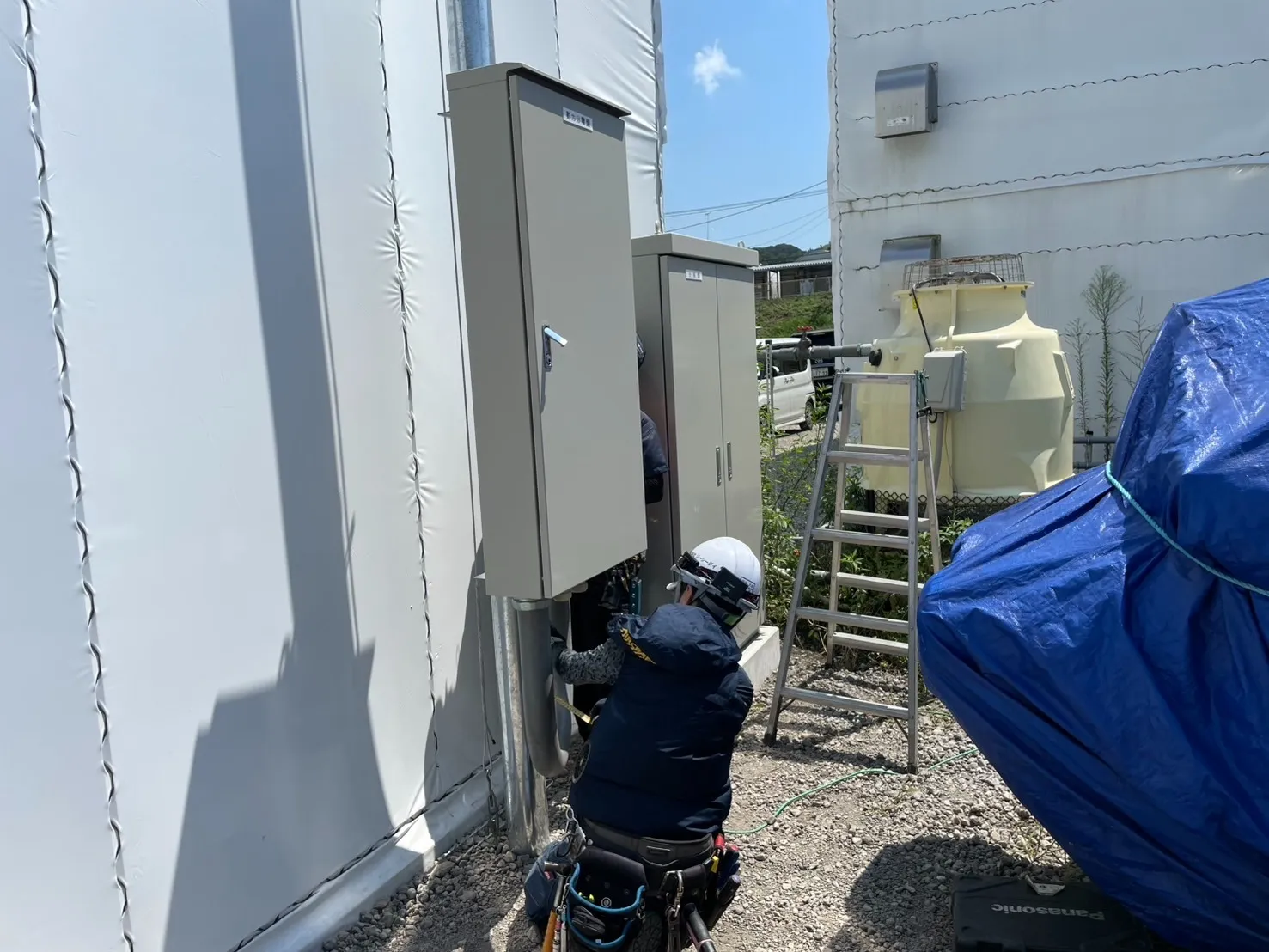 テントハウス電源工事_高圧引込工事